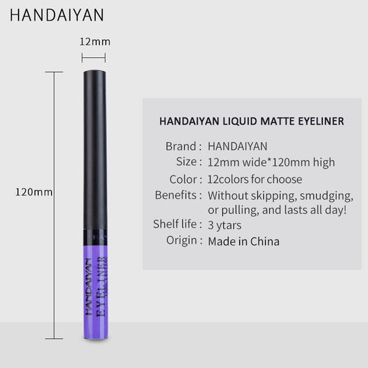 12 Color Waterproof Liquid Eyeliner - Harajuku Style