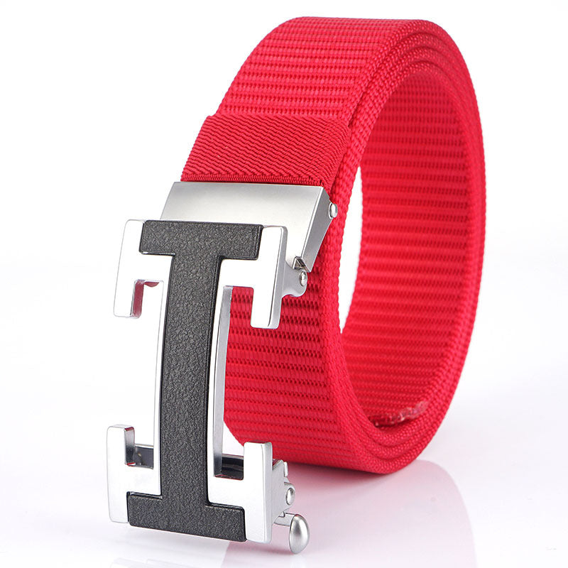 Men's Nylon Automatic Buckle Casual Belt