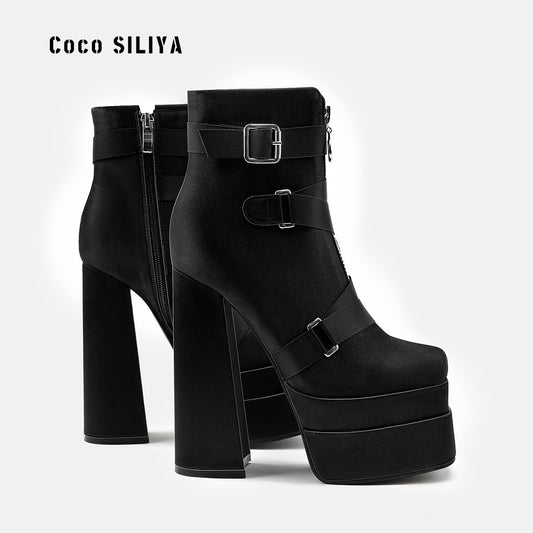 Harajuku Style Super High Heel 14cm Platform Boots