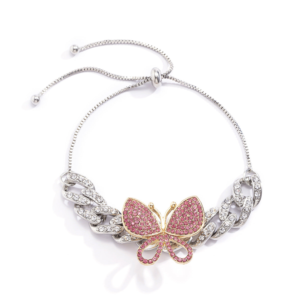 Diamond Butterfly Bracelet - Retro Harajuku Style