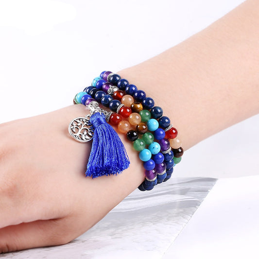 7 Chakra Multilayer Charm Bracelet - Reiki Healing & Meditation