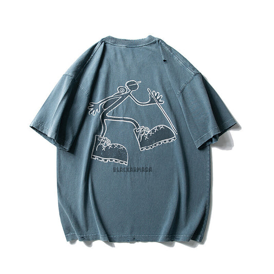 Vintage Mountaineering Figurine Loose Short Sleeve Tee