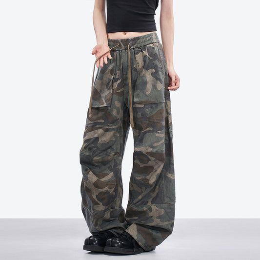 Loose Wide Leg Camouflage Casual Pants