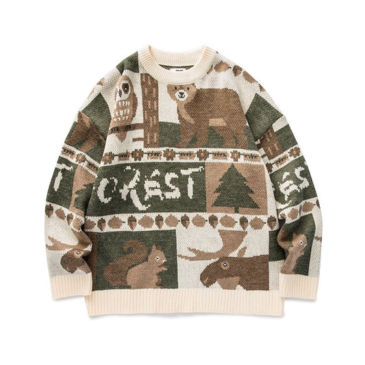 Playful Color Block Knit Sweater - Casual & Chic