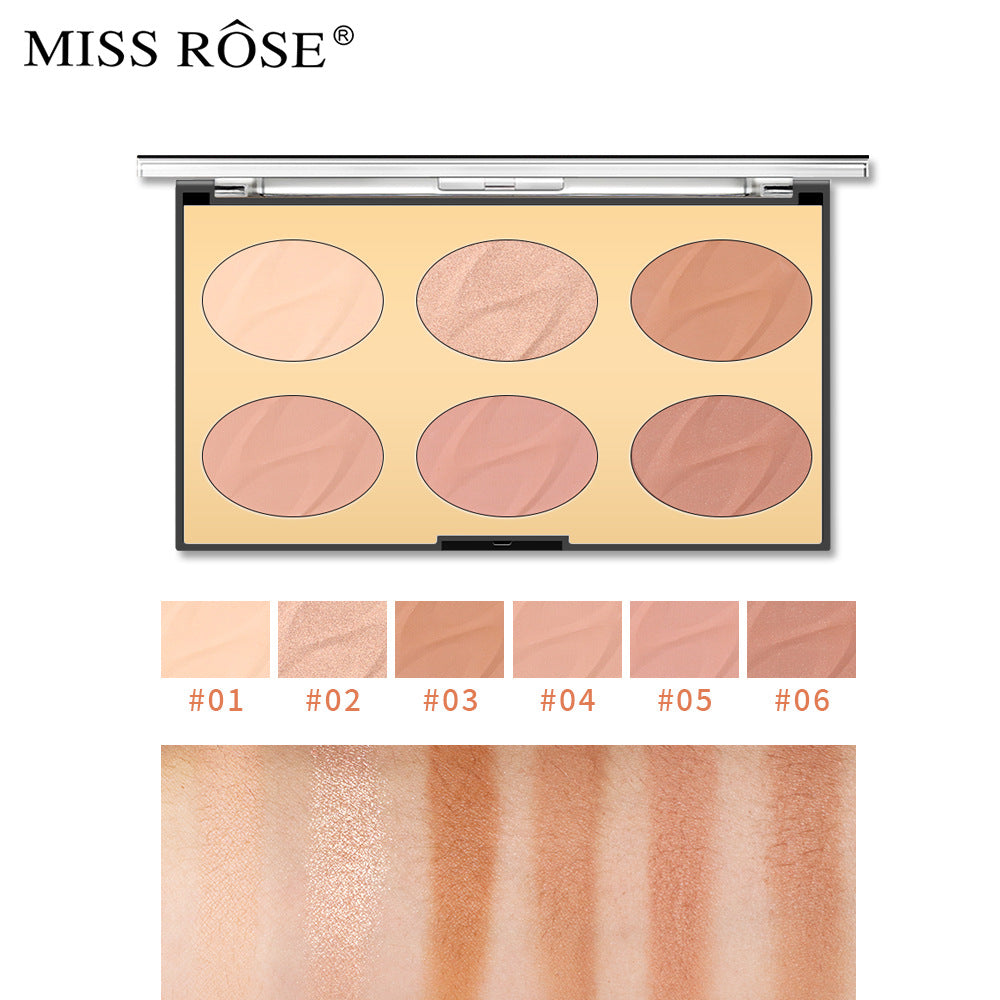 Matte Multi-Function Six Color Nose Shadow Powder - Harajuku Style