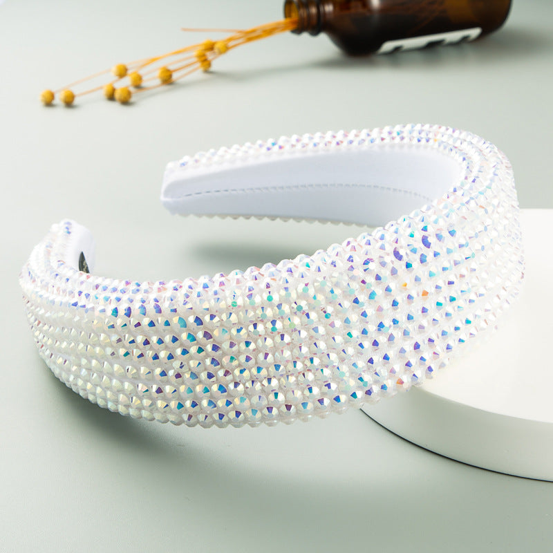 Fashion Fabric Inlaid Resin Drill Headband