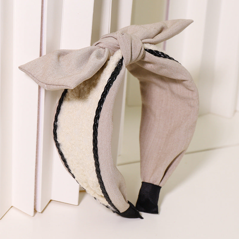 Harajuku Style Woolen Bow Knot Headband