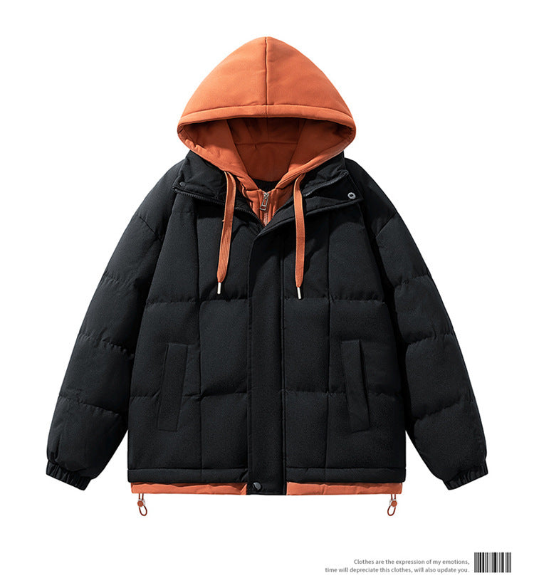Unisex Playful Two-Piece Cotton Jacket - Winter Casual Wear