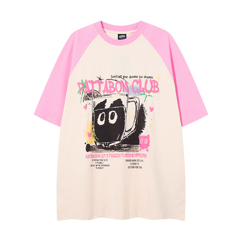 Harajuku Color Block Couple Tee
