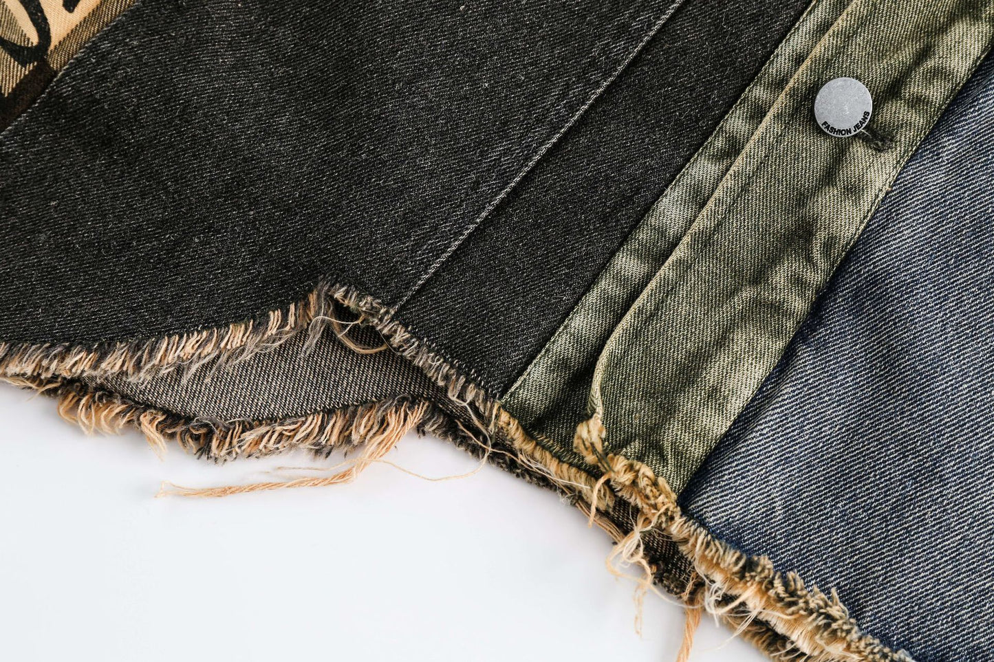 Retro Stitched Embroidered Denim Jacket