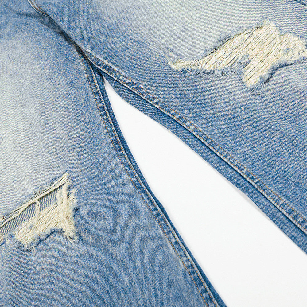 Harajuku Distressed Vintage Washed Denim Trousers