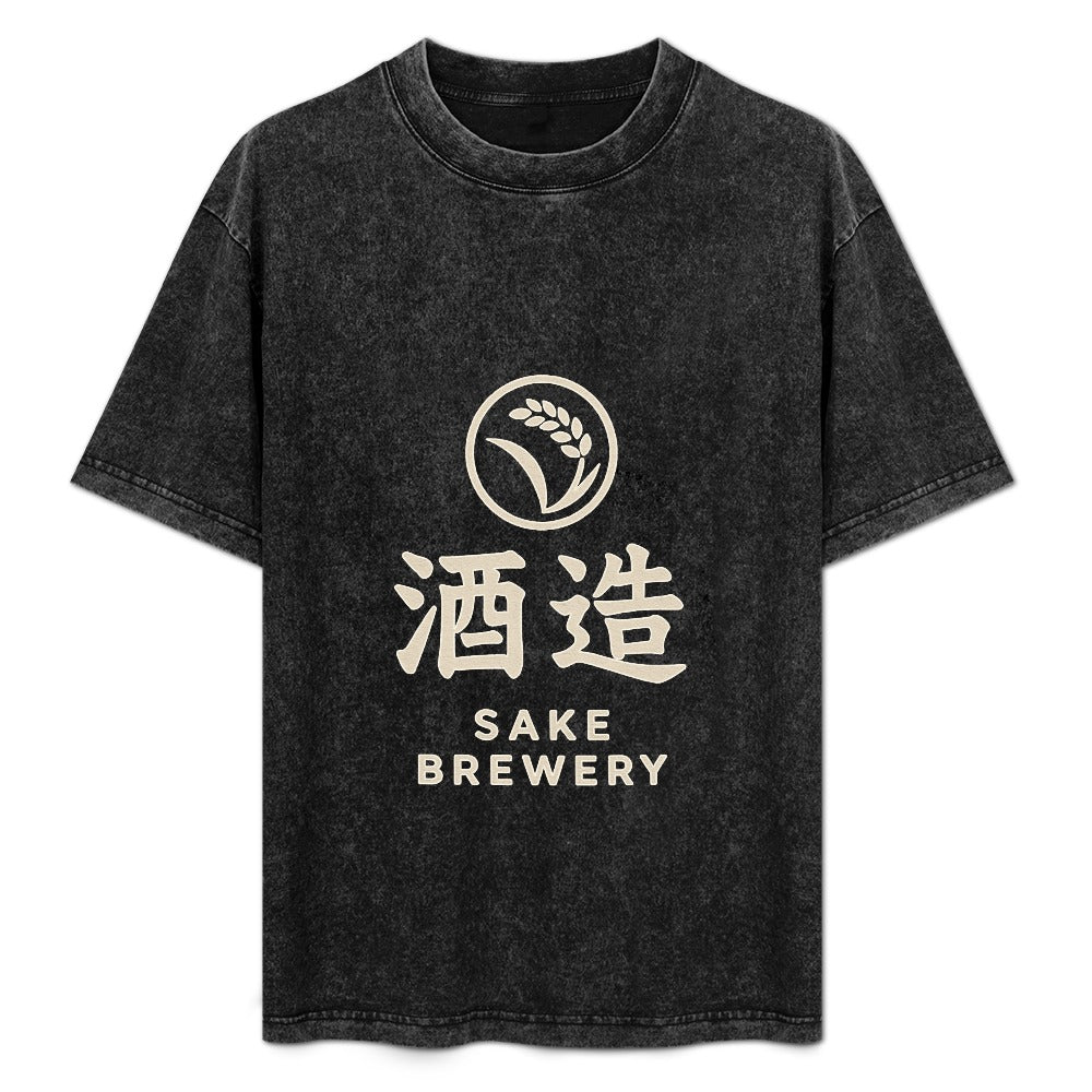 Vintage Japanese Sake Brewery Logo Tee