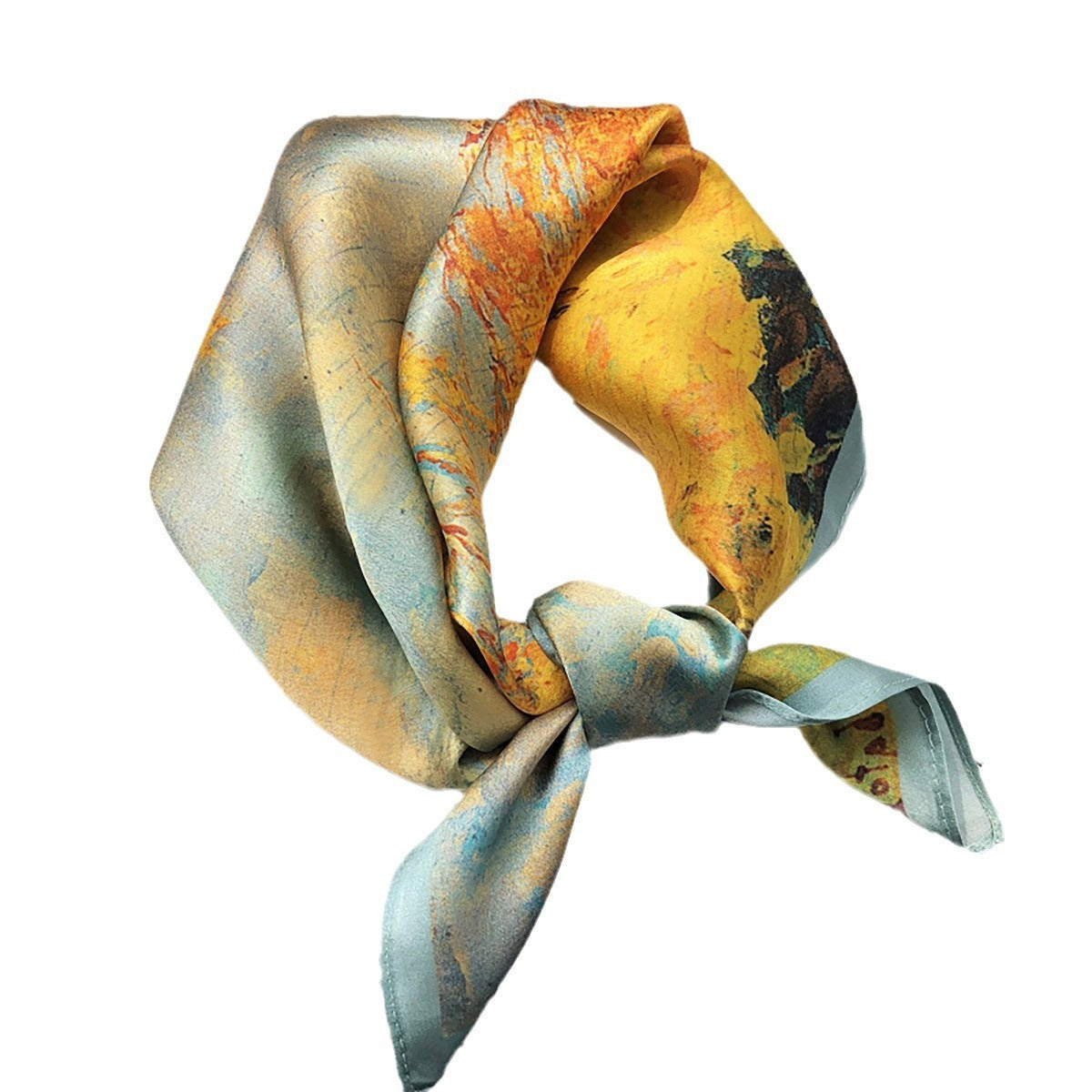 Harajuku Style Silk Scarf - Versatile Autumn Neckband & Headband