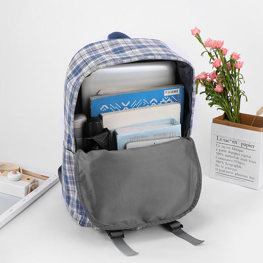 Harajuku Plaid Schoolbag for Casual Girls