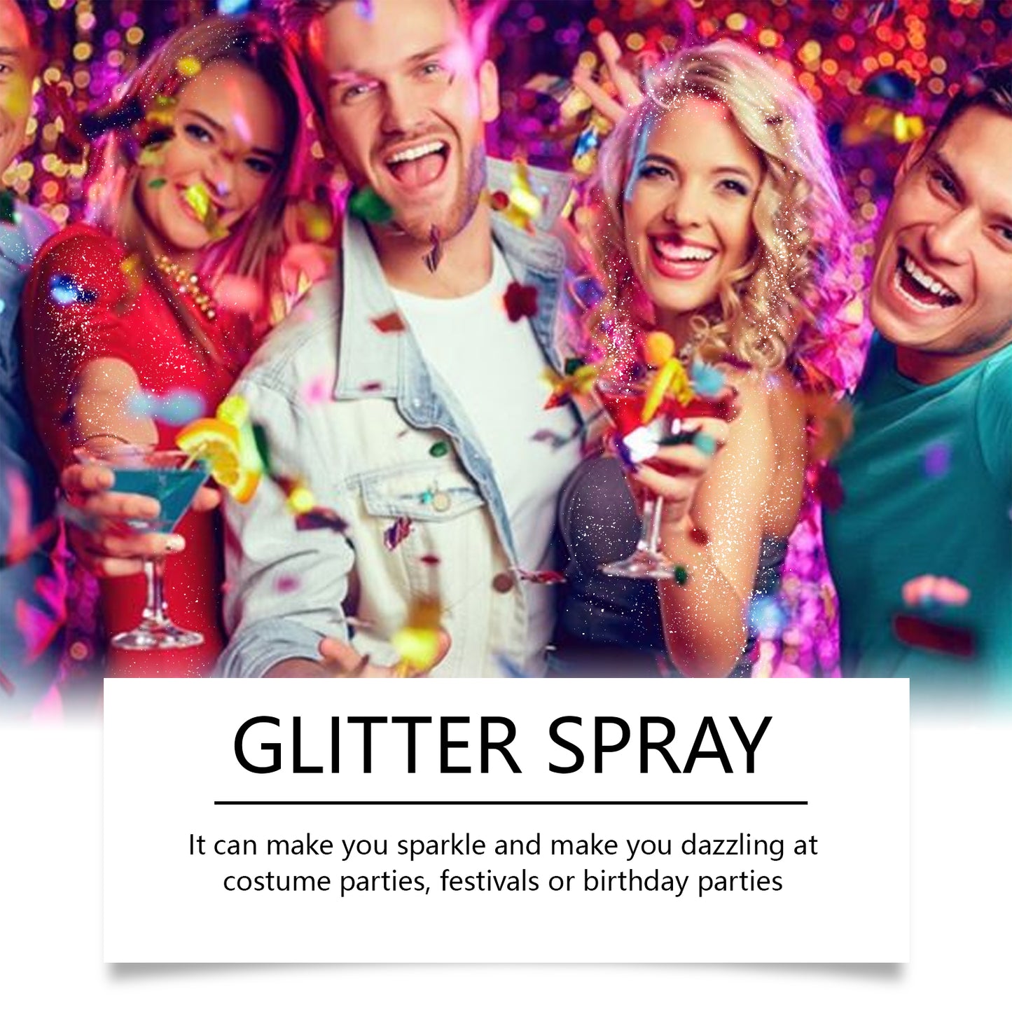 Shimmering Glitter Spray for Hair & Body