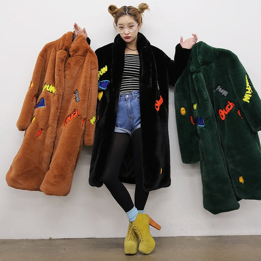 Long Sleeve Faux Fur Teddy Coat for Women