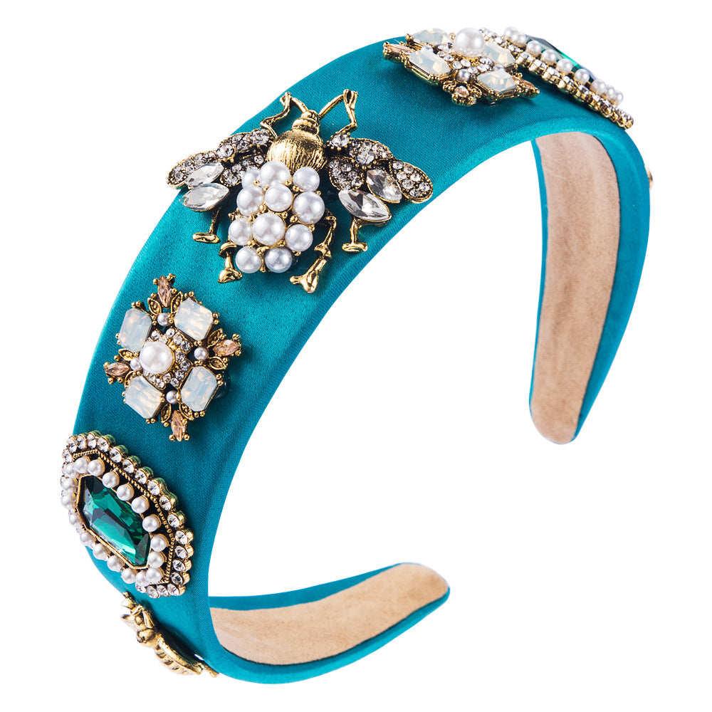 Creative Baroque Rhinestone Pearl Headband