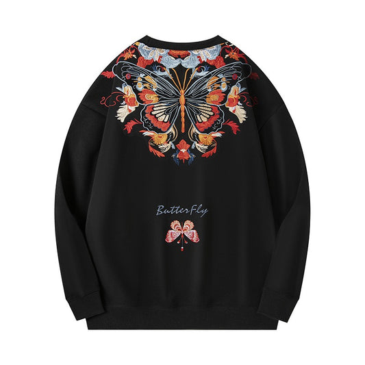 Harajuku Style Retro Sports Pullover Sweatshirt for Men