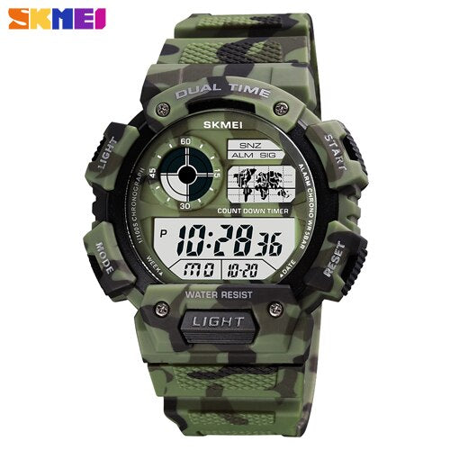 Luminous Digital Military Sports Watch - Waterproof & Stylish