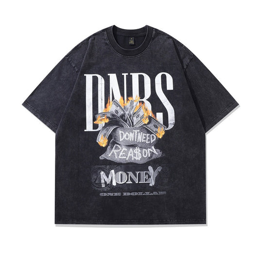 Harajuku Style Vintage Band Print T-Shirt for Men