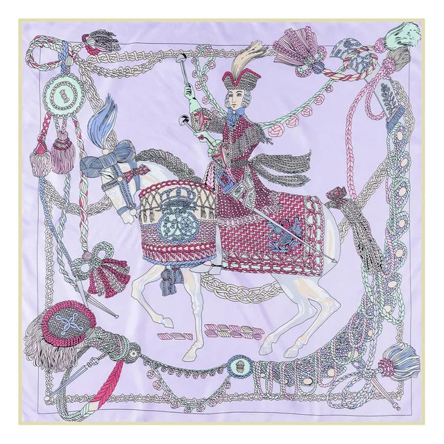 Playful Giraffe Twill Silk Scarf - 90CM Square