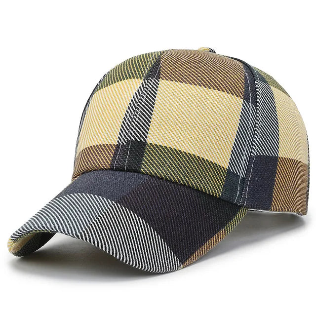 Harajuku Style Large Grid Sun Hat for Men