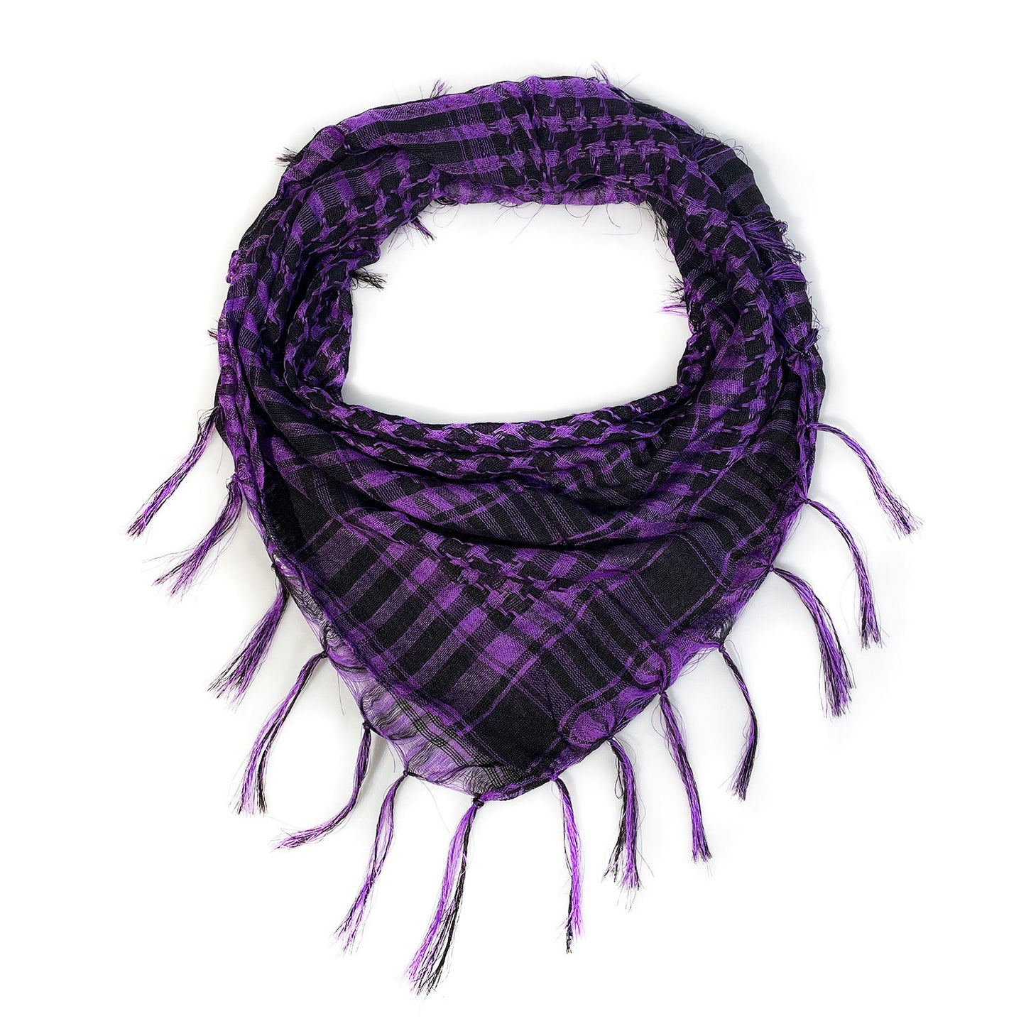 Harajuku Style Network Silk Thousand Bird Grid Scarf