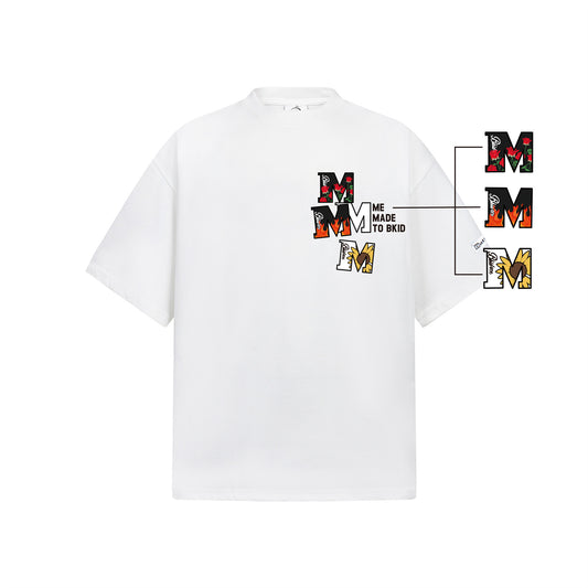 Large M Design Short Sleeve T-Shirt for Men