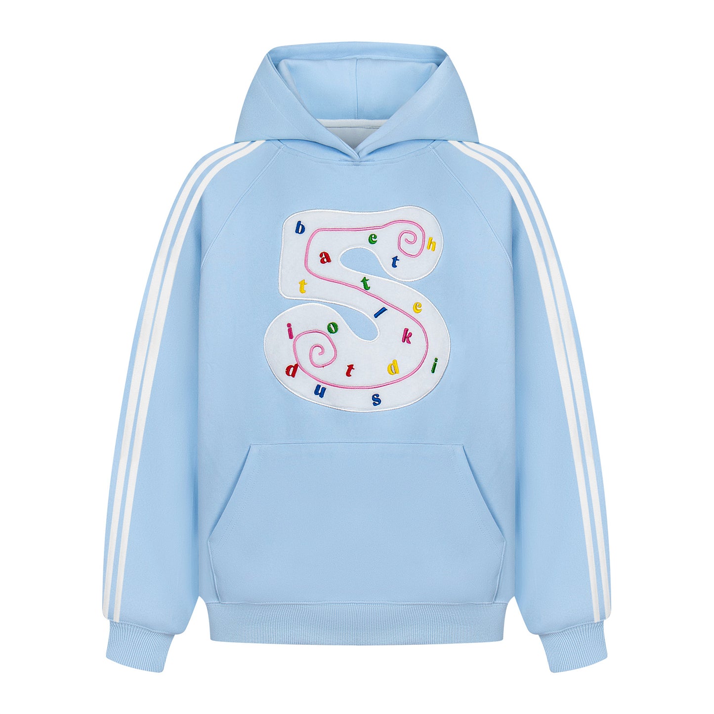 Retro Colorblock Three-Stripes Fleece Hoodie - Unisex