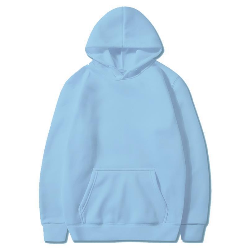 Harajuku Style Solid Color Plush Hoodie Sweatshirt