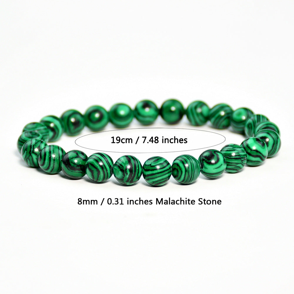 Playful Vintage Malachite Beaded Bracelet for Stacking