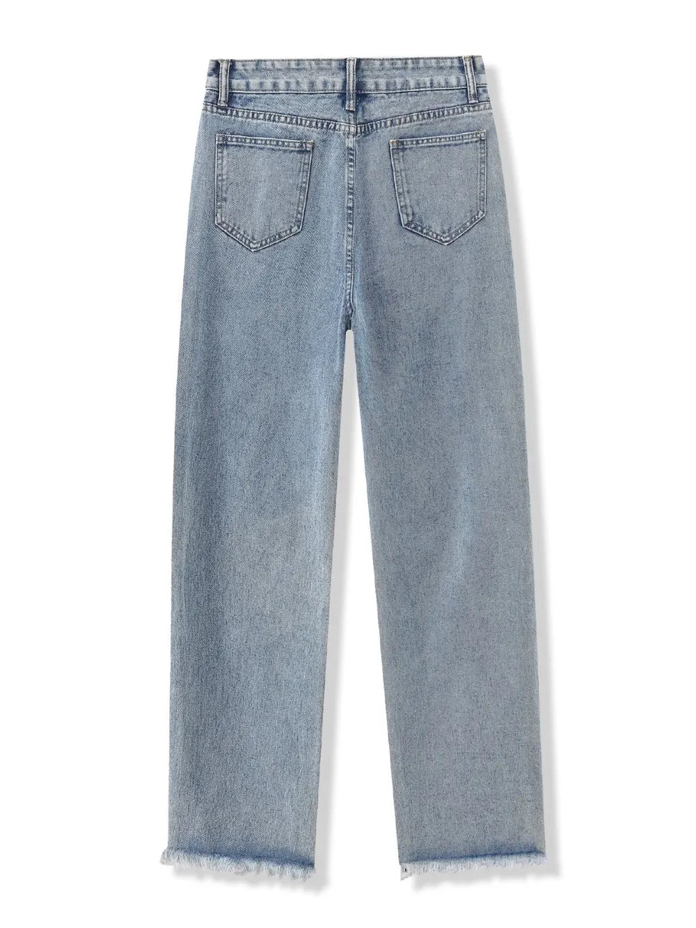 Harajuku Distressed Raw Hem Jeans
