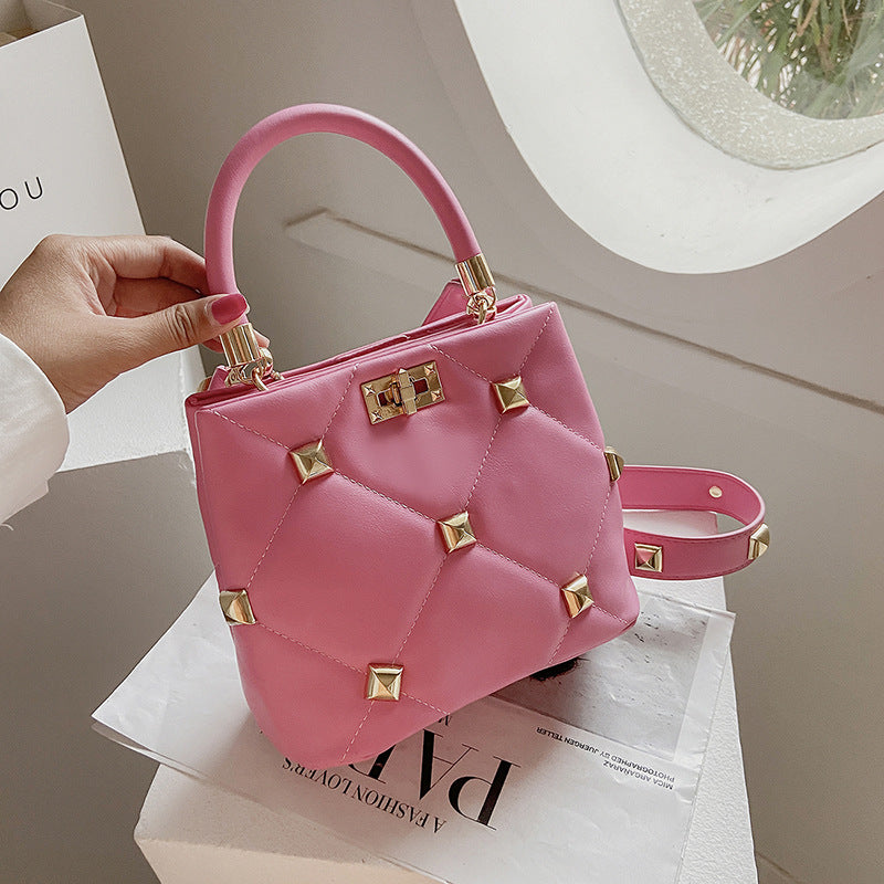 Rivet Bucket Bag - Stylish Women's Summer Handbag
