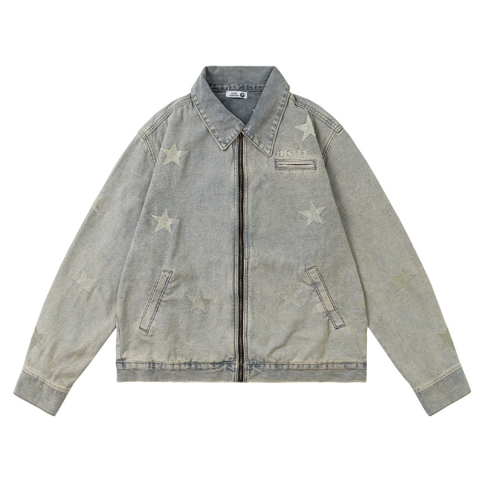Harajuku Style Embroidered Jacket for Men