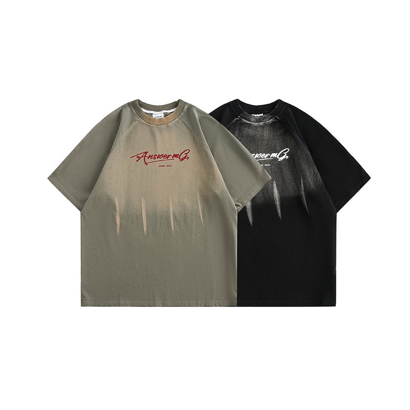 Gradient Washed Loose Fit Men's Short Sleeve Tee