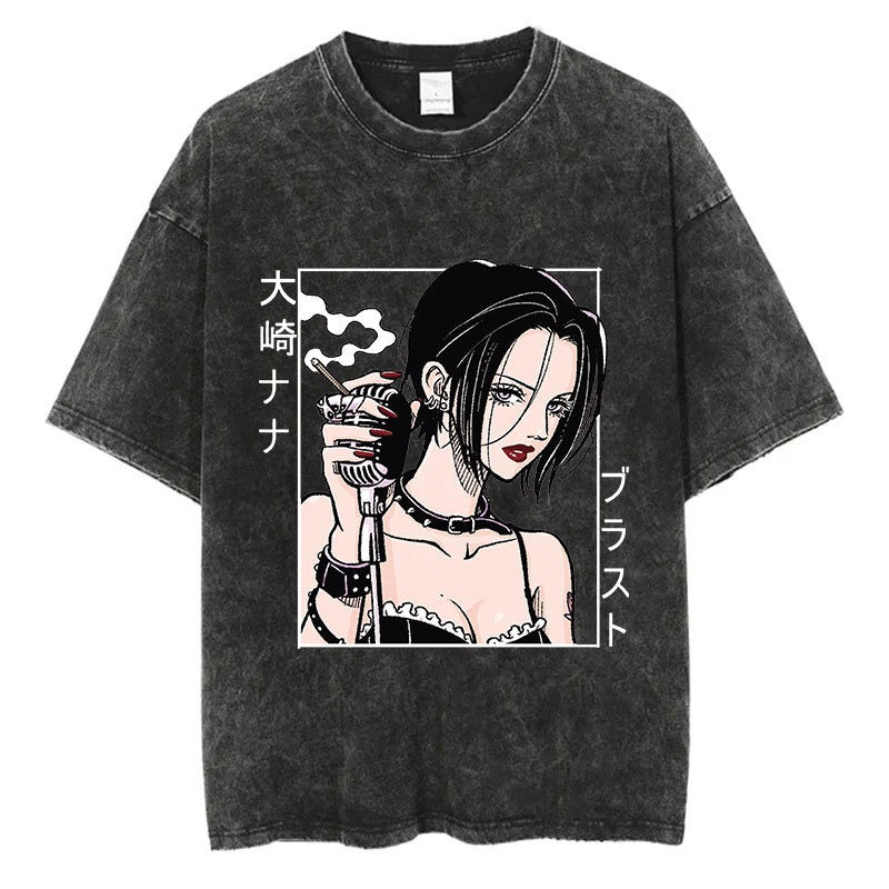 Harajuku Street Pattern Vintage Cotton T-Shirt
