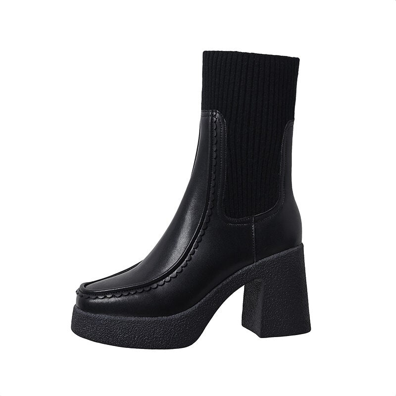 Harajuku Style Platform Ankle Boots for Women