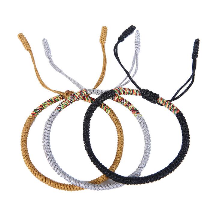 10pcs Multi Color Tibetan Buddhist Good Luck Charm Bracelets