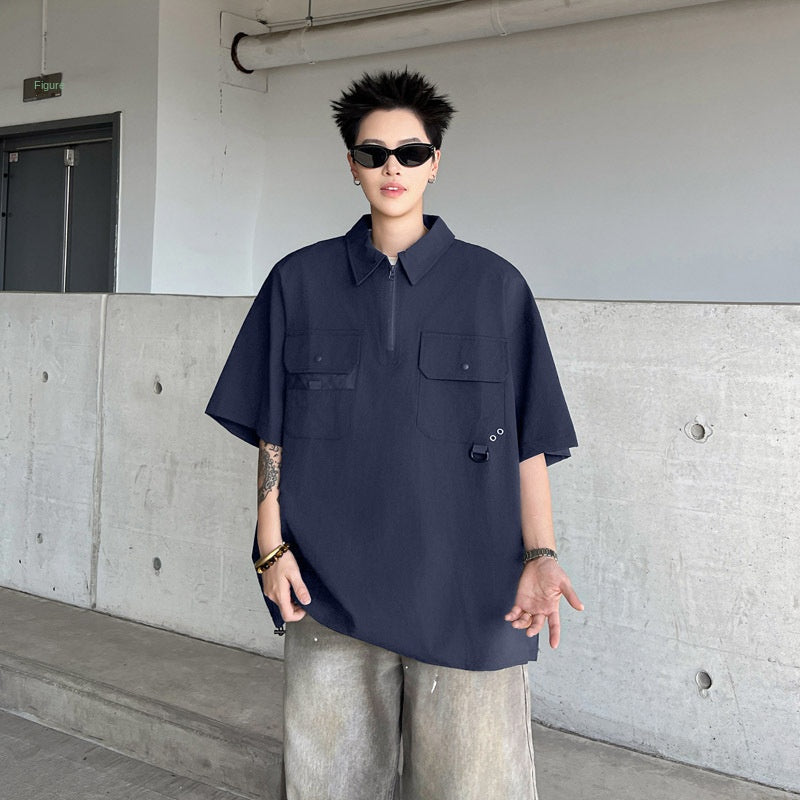 Double Pocket Workwear Shirt for Men