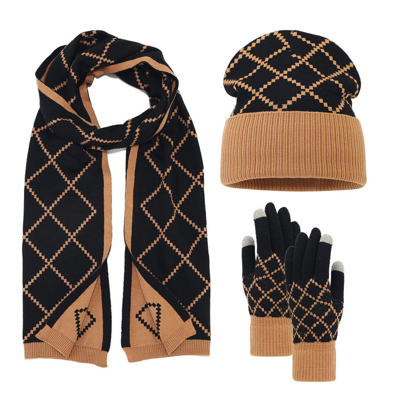Harajuku Style Knitted Hat, Glove & Scarf Set for Winter