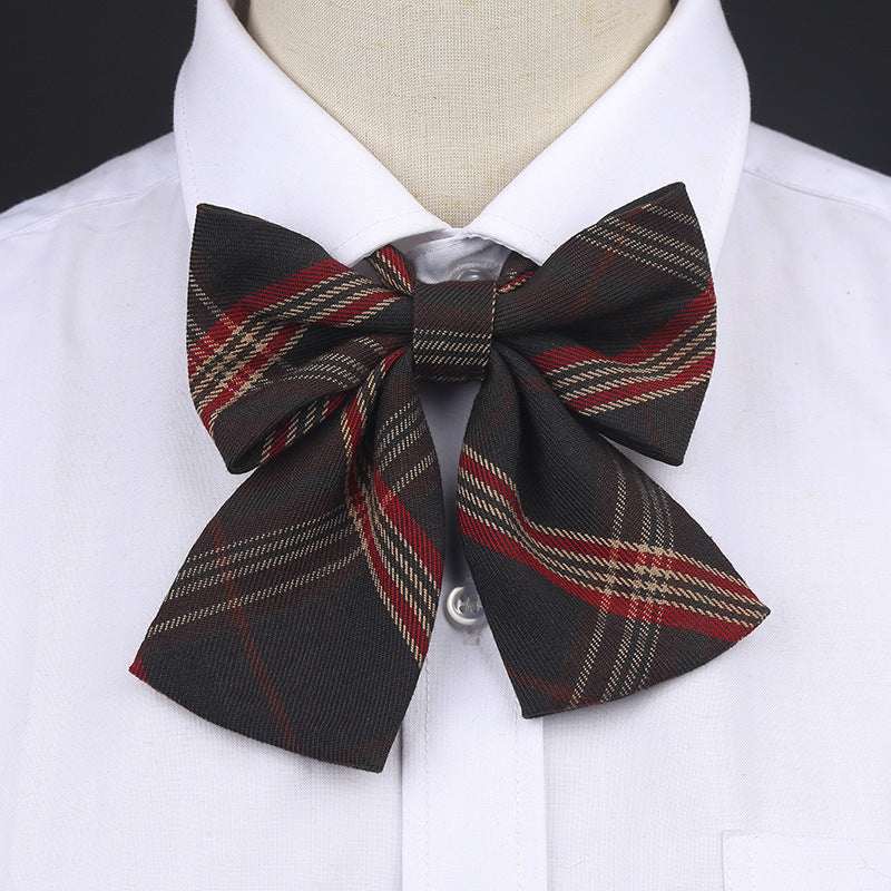 Cotton JK Bow Tie Skirt with Plaid Ornaments