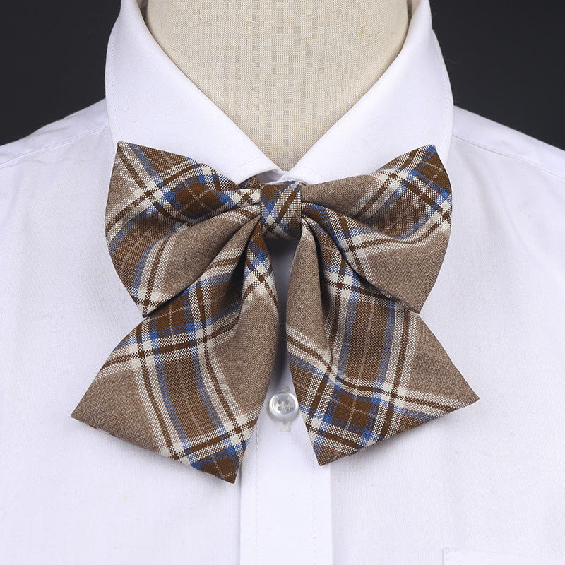 Cotton JK Bow Tie Skirt with Plaid Ornaments