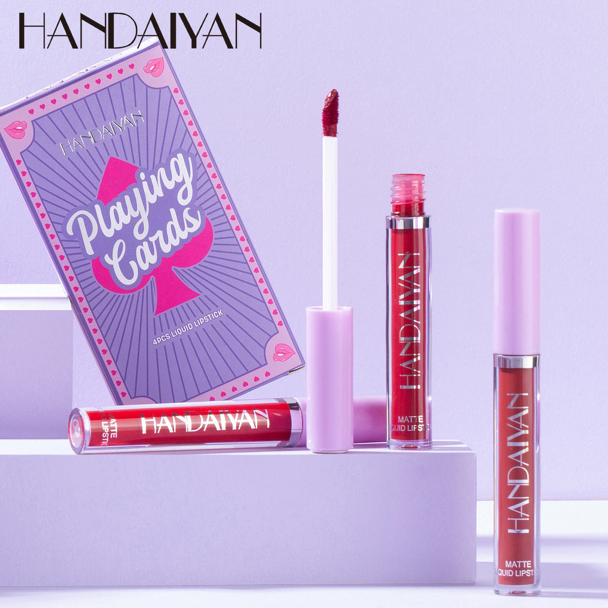 Playful Playing Card Lipstick Set - 4 Matte Shades