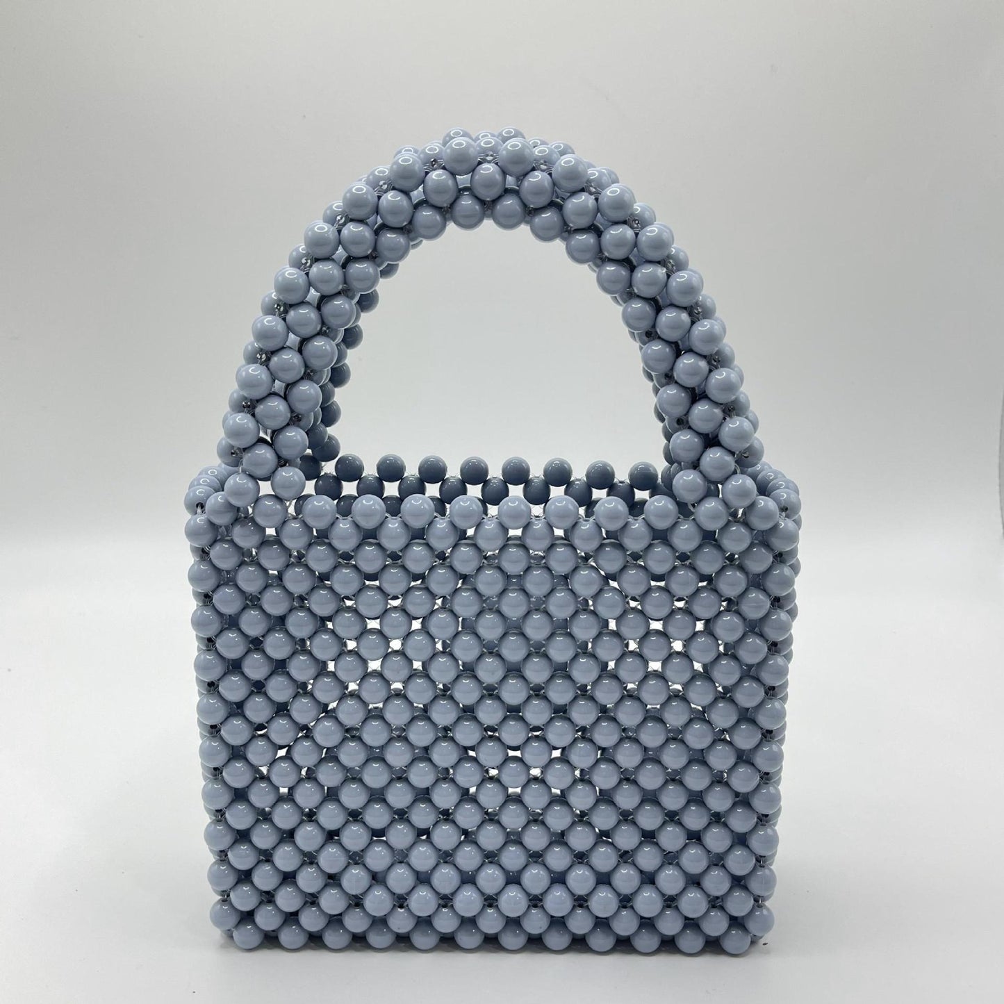 Harajuku Style Solid Color Beaded Handbag