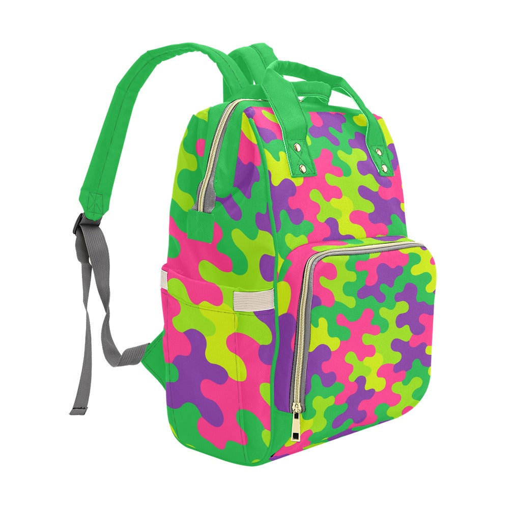 Harajuku Rainbow Camo Multi-Function Backpack