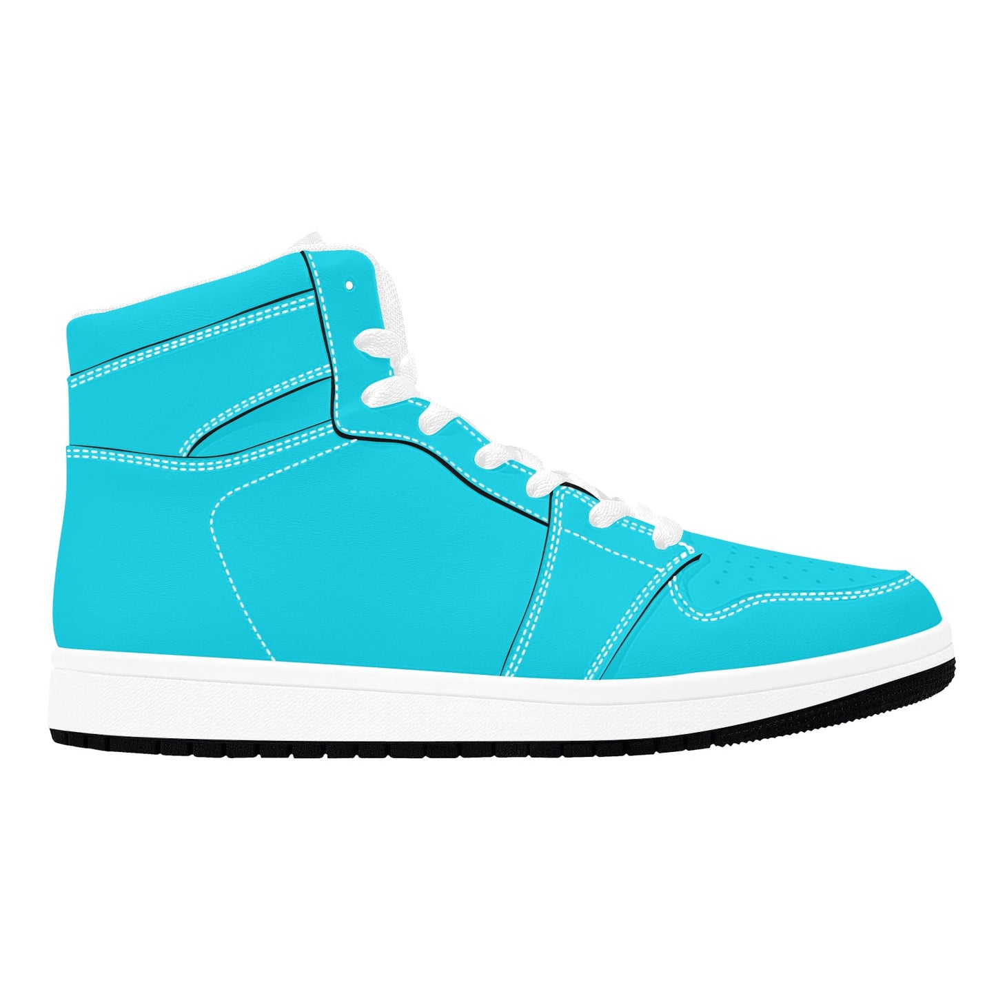 Highlighter Blue Men's High Top Sneakers