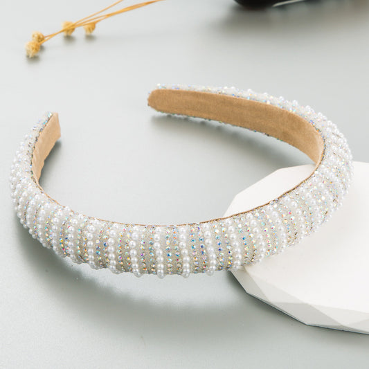 Full Diamond Pearl Rhinestone Headband