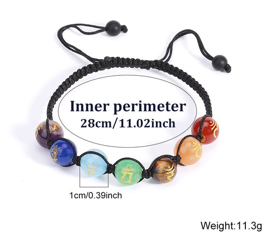 Colorful Braided Amethyst Crystal Bracelet