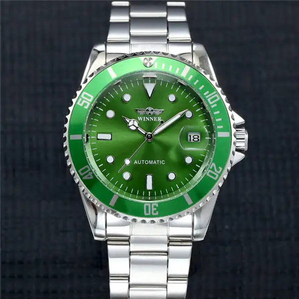 Winner Blue Automatic Skeleton Watch for Men
