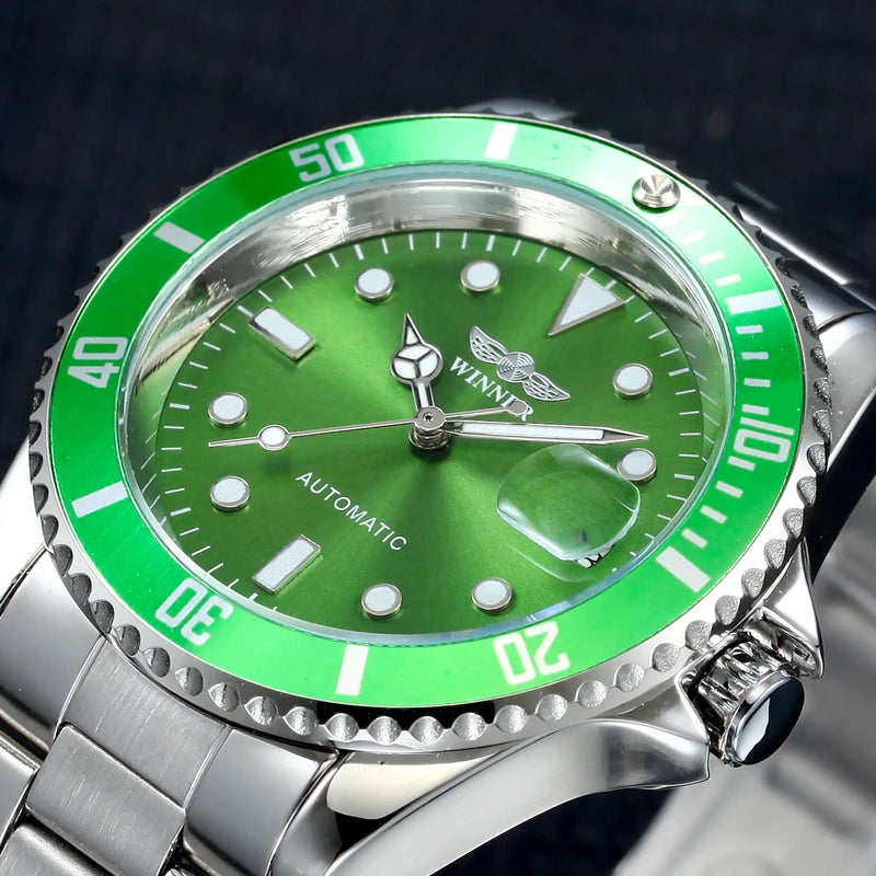 Winner Blue Automatic Skeleton Watch for Men